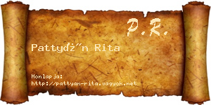 Pattyán Rita névjegykártya